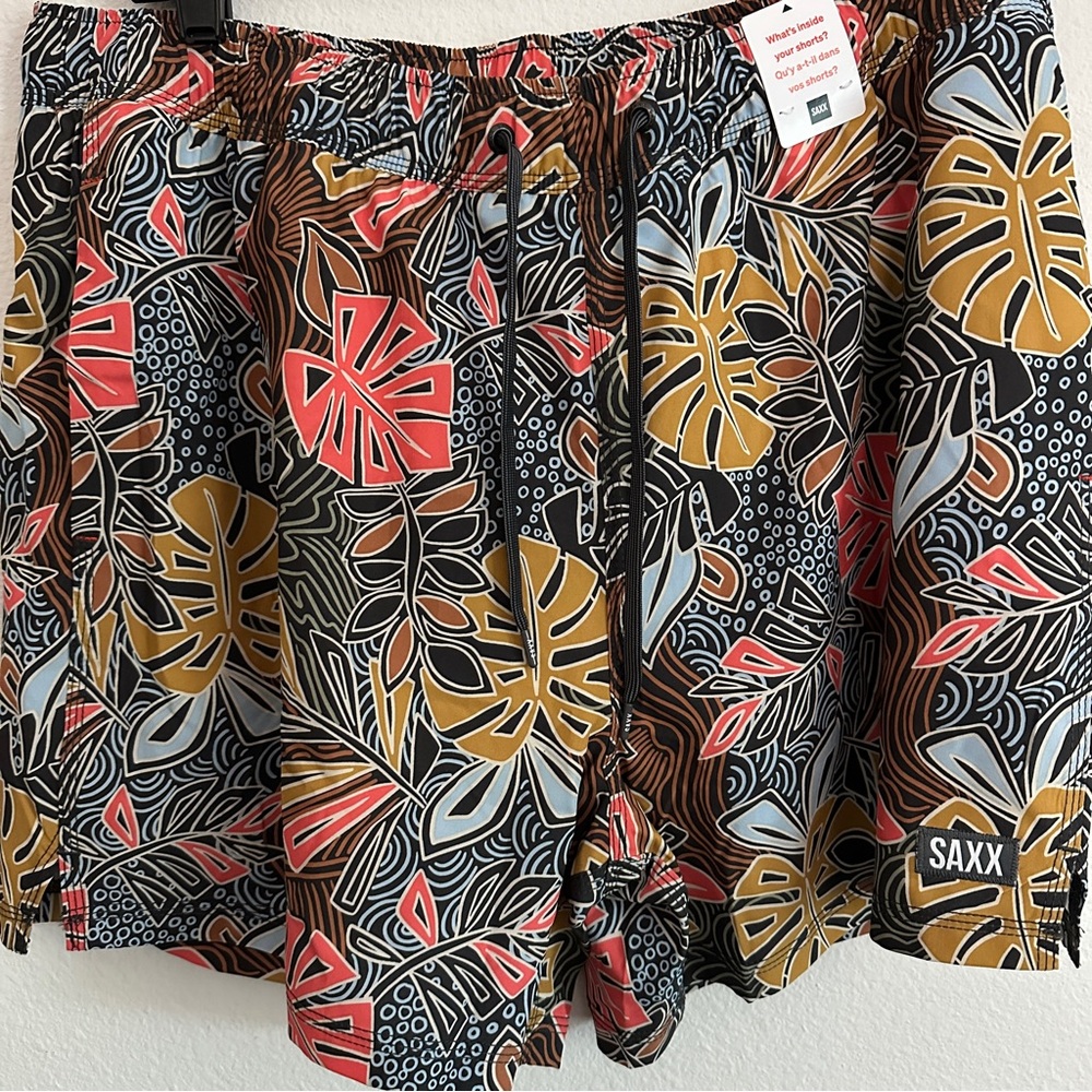 Saxx Mens Swim Trunks Oh Buoy 2N1 Size XL